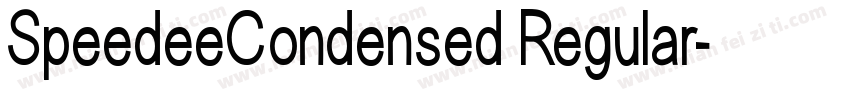 SpeedeeCondensed Regular字体转换